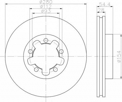 HELLA PAGID 8dd355113261 -  Тормозной диск